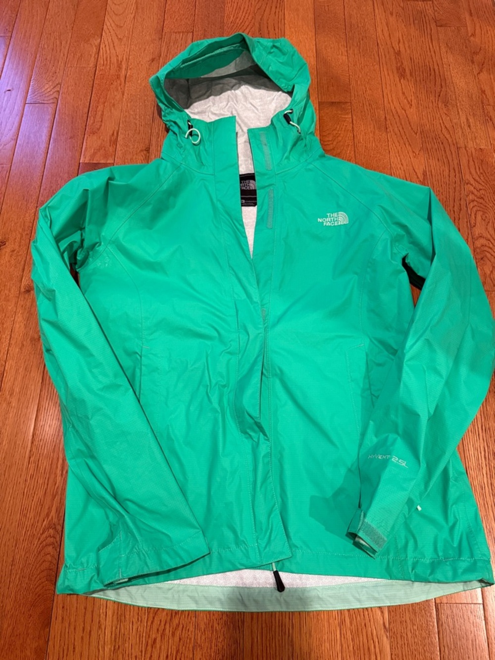 The North Face Bright Teal Hooded Shell Jacket